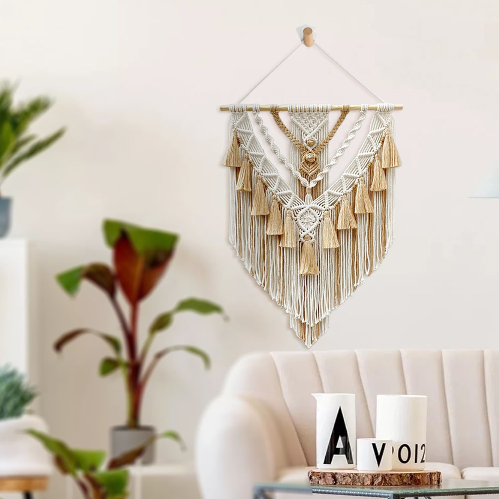 Hand-woven Tassel Tapestry Bohemian Home B&B Decoration Room Background Wall Hanging