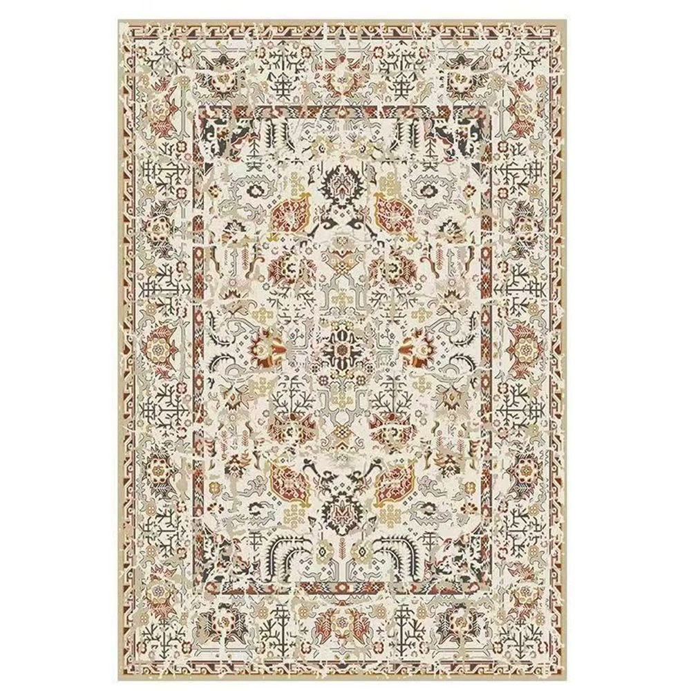 Thickened Imitation Cashmere Carpet Nordic Moroccan Living Room Blanket Ethnic Style American Retro Floor Mat