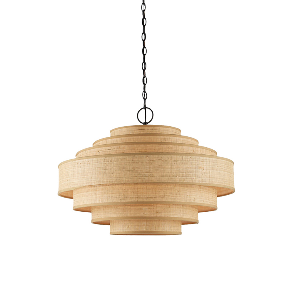 Wabi-sabi Retro Designer Pendant Lamp B&B Lobby Reception living Room Fabric Chandelier