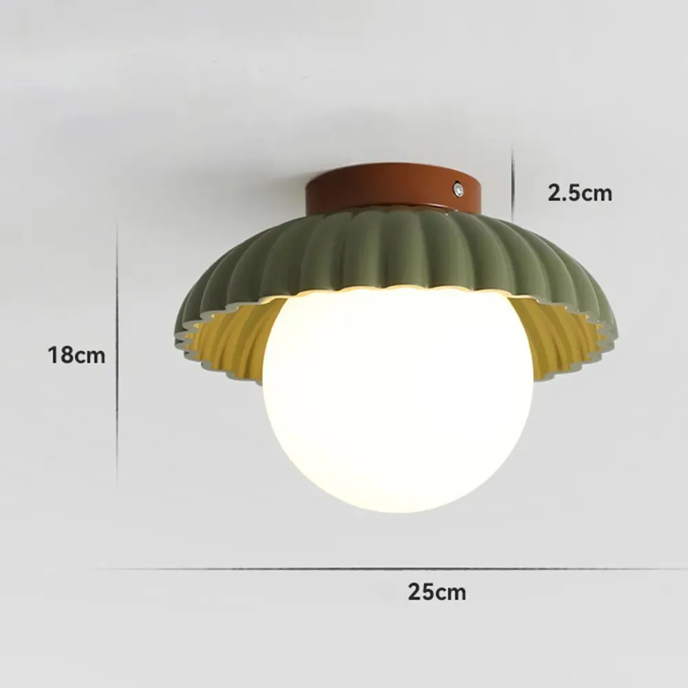 French Flower Bud Ceiling Lamp Hallway Flush Embedded Light