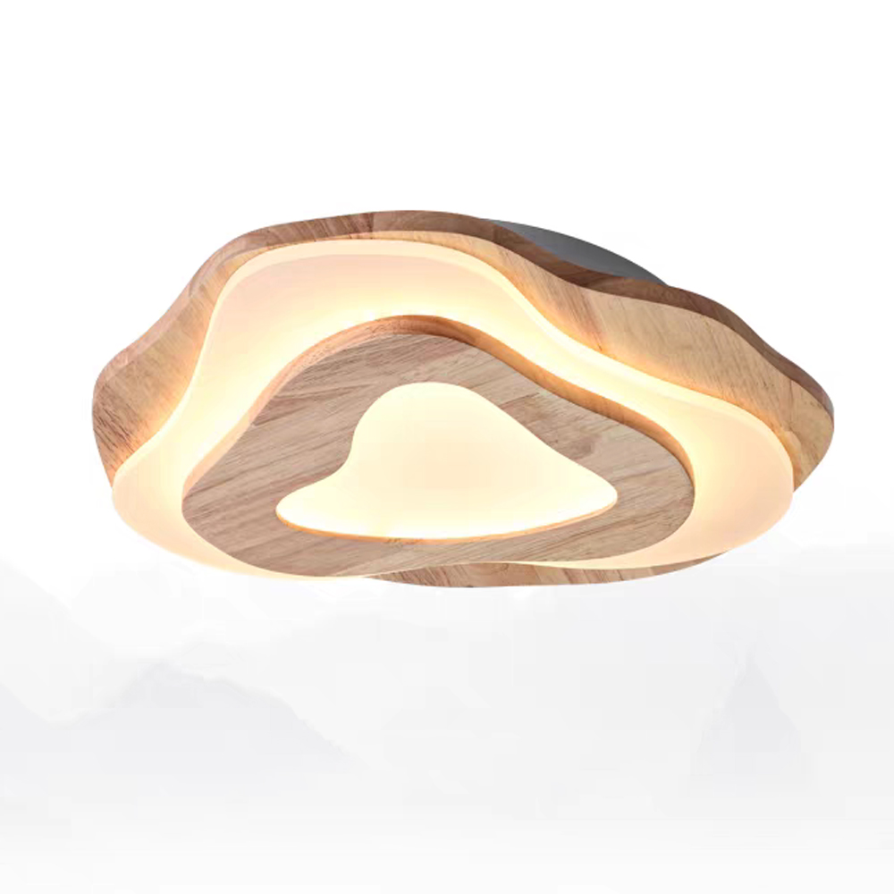 50% OFF Clearance 40CM Dimmable Wooden Ceiling Light with Remote Control
