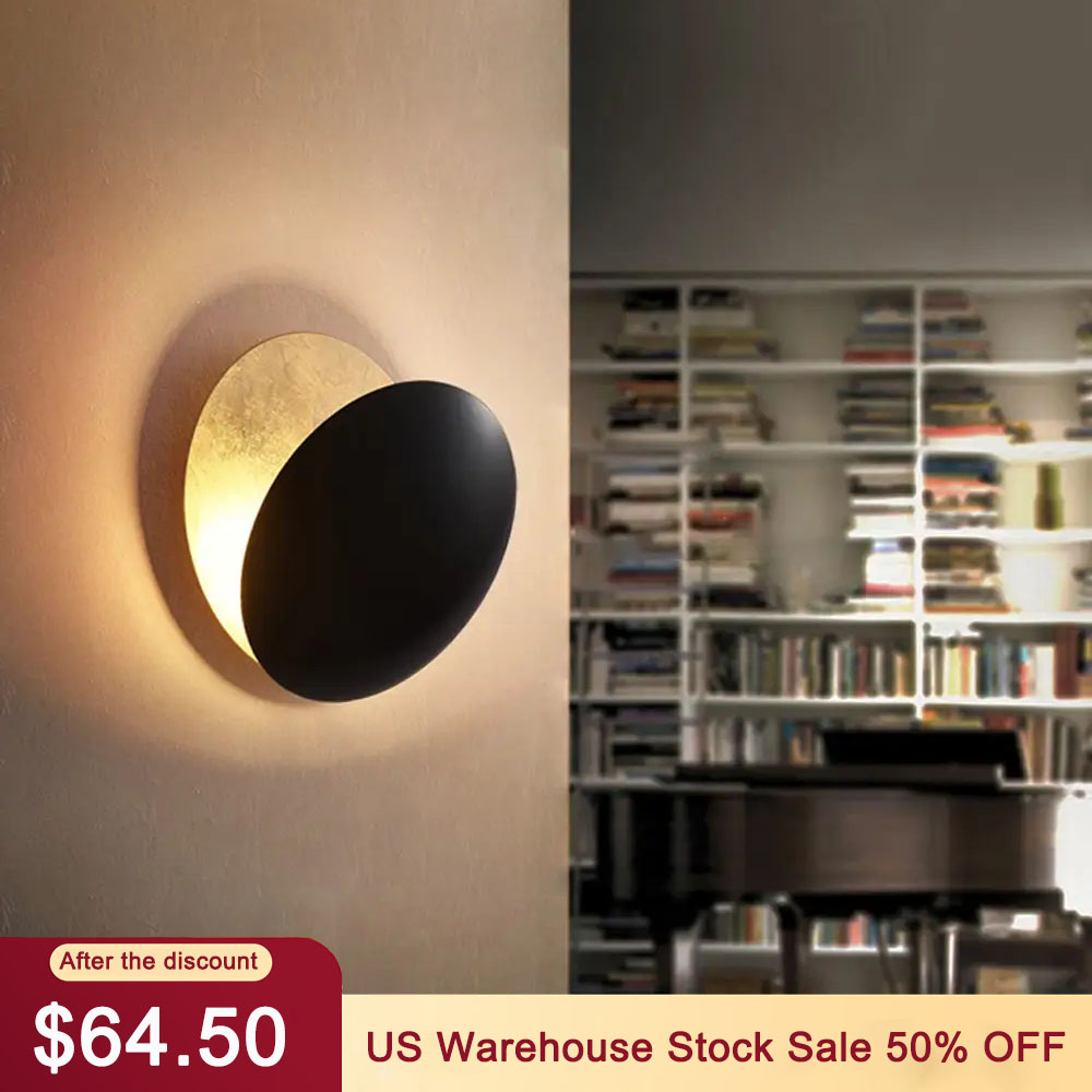 Nordic Luxury Full Moon Wall Light Sconce Lights for Bedroom, Staircase Aisle