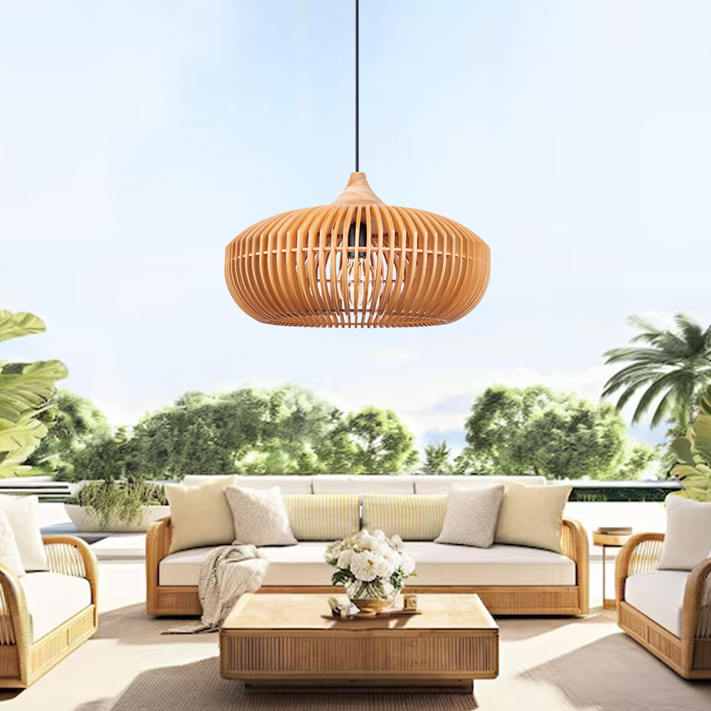 Restaurant Decor Wooden Pendant Lights