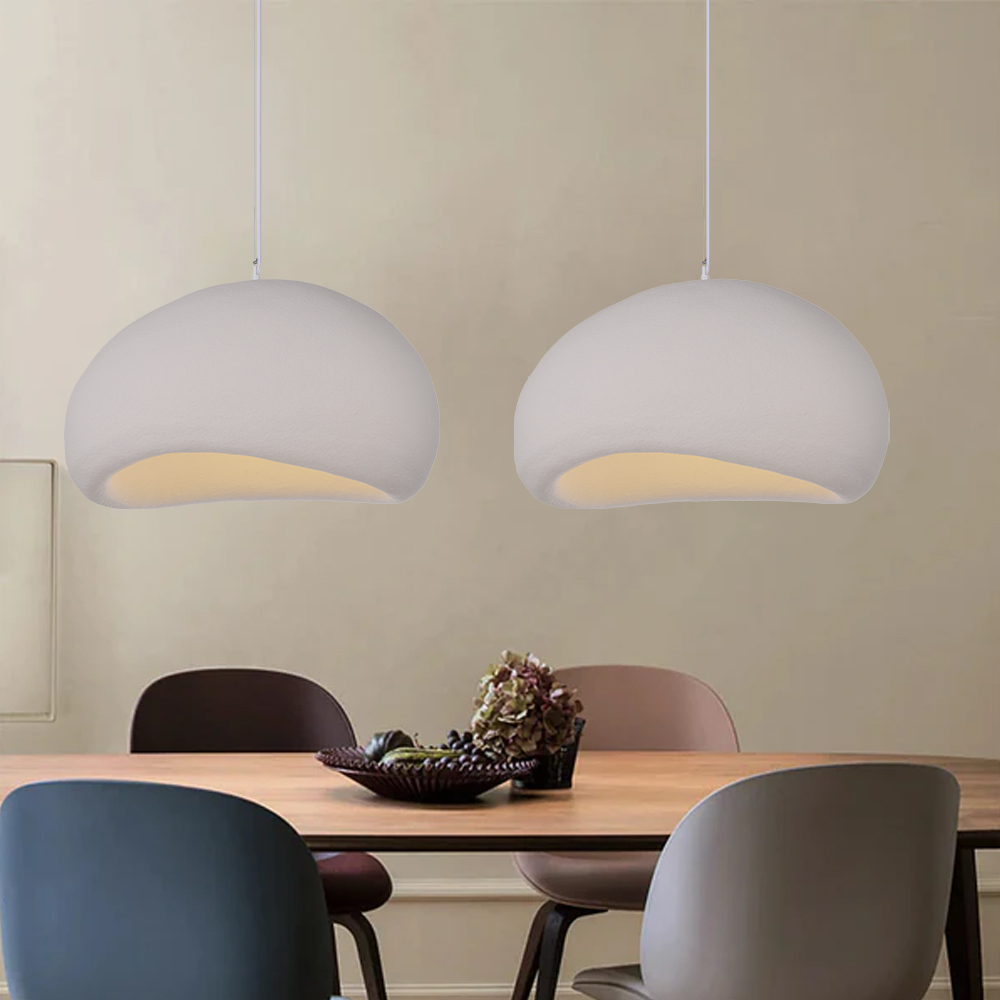 Minimalist Resin Pendant Light Wabi-sabi Style Hanging Light for kitchen Dining Living Room