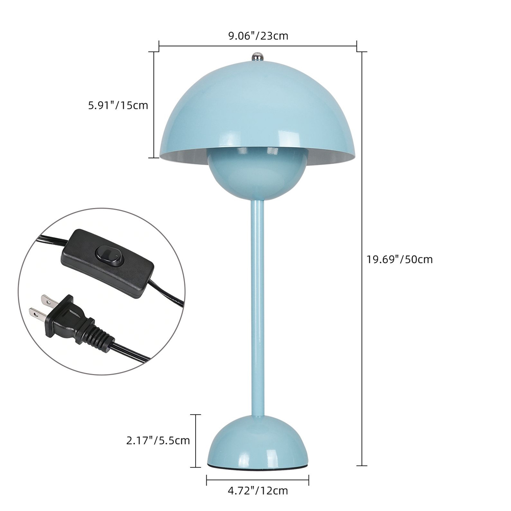 Danish Retro Flower Bud Table Lamp Nordic Style Plug In Bedroom Bedside Lighting