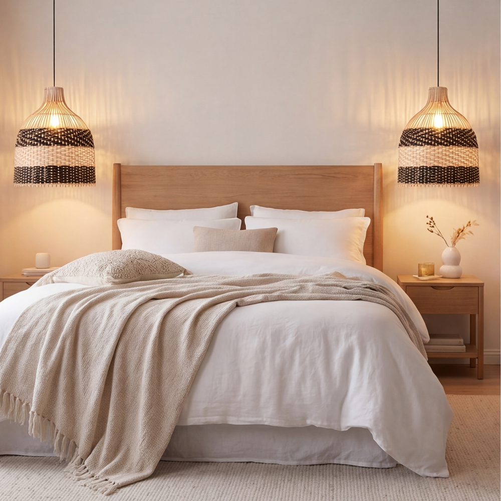 Tropical Black Rattan Chandelier for Restaurants Exotic Hand-Woven Decor