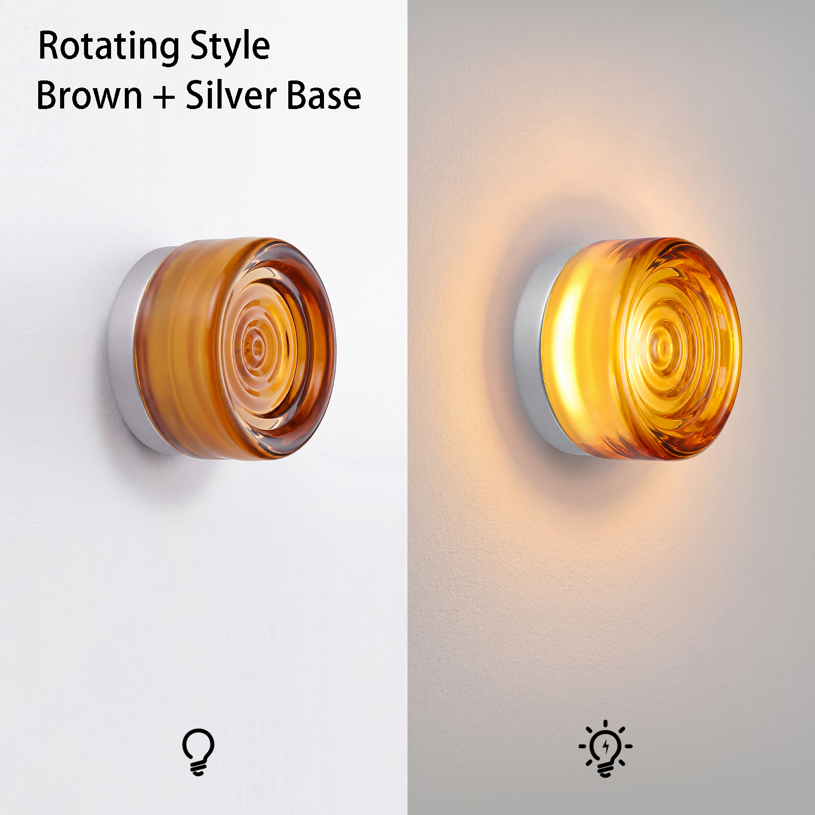 Round Glass Wall Lamp French-style Hallway Ceiling Light