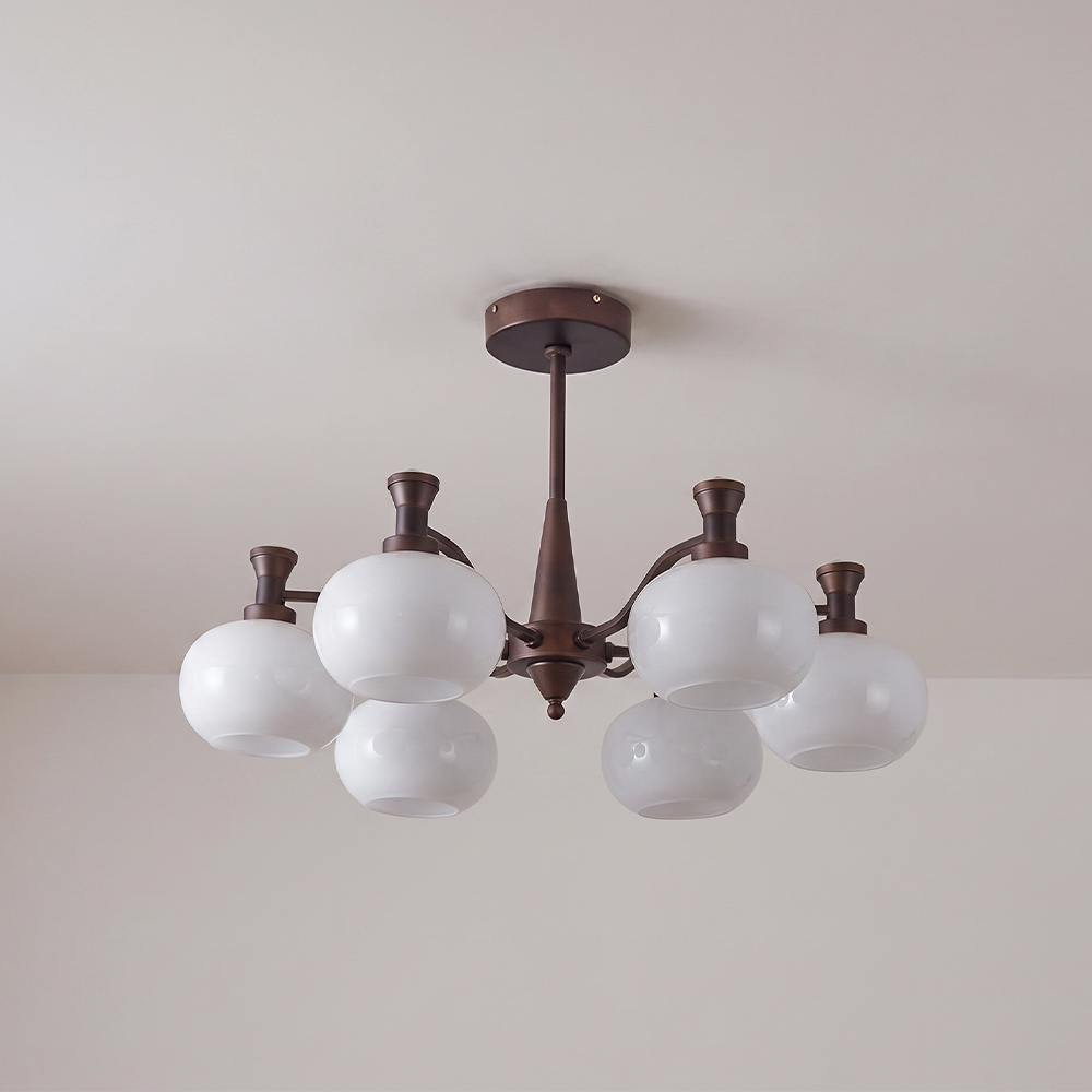 American Vintage Style 6-Light Living Room Chandelier
