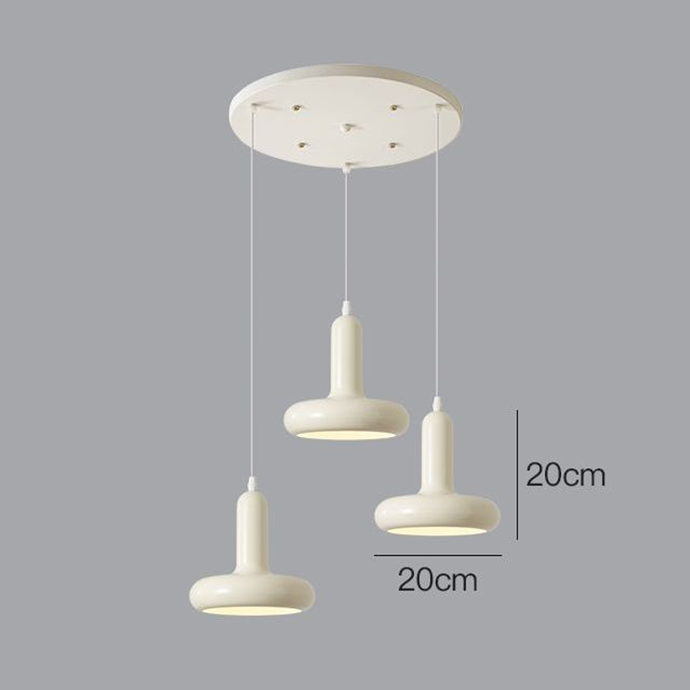 Bauhaus Restaurant Chandelier Nordic Medieval Designer Three-head Dining Table Metal Pendant Lights