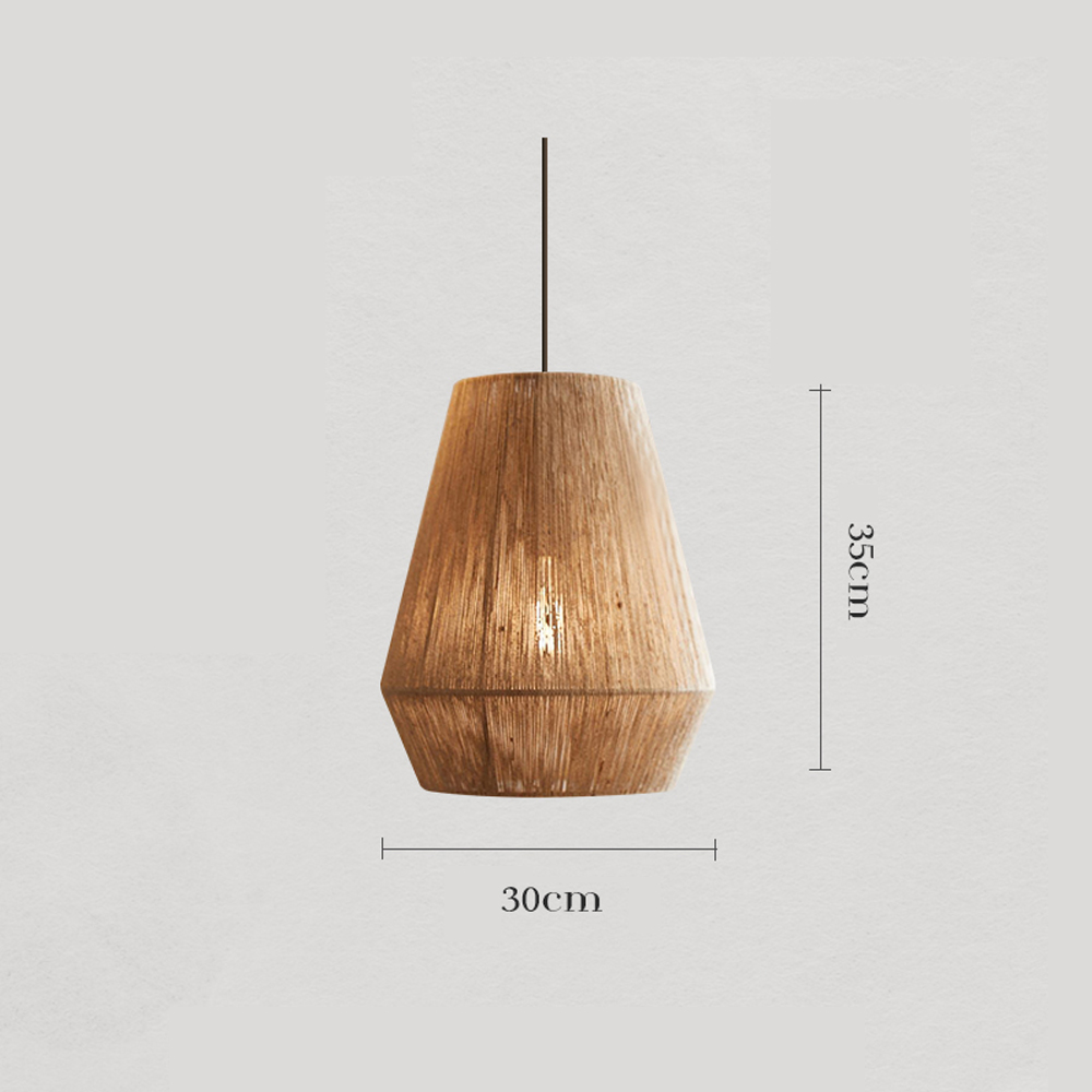 Wabi-sabi Dining Room Hemp Rope Pendant Light B&B Balcony Creative Lampshade