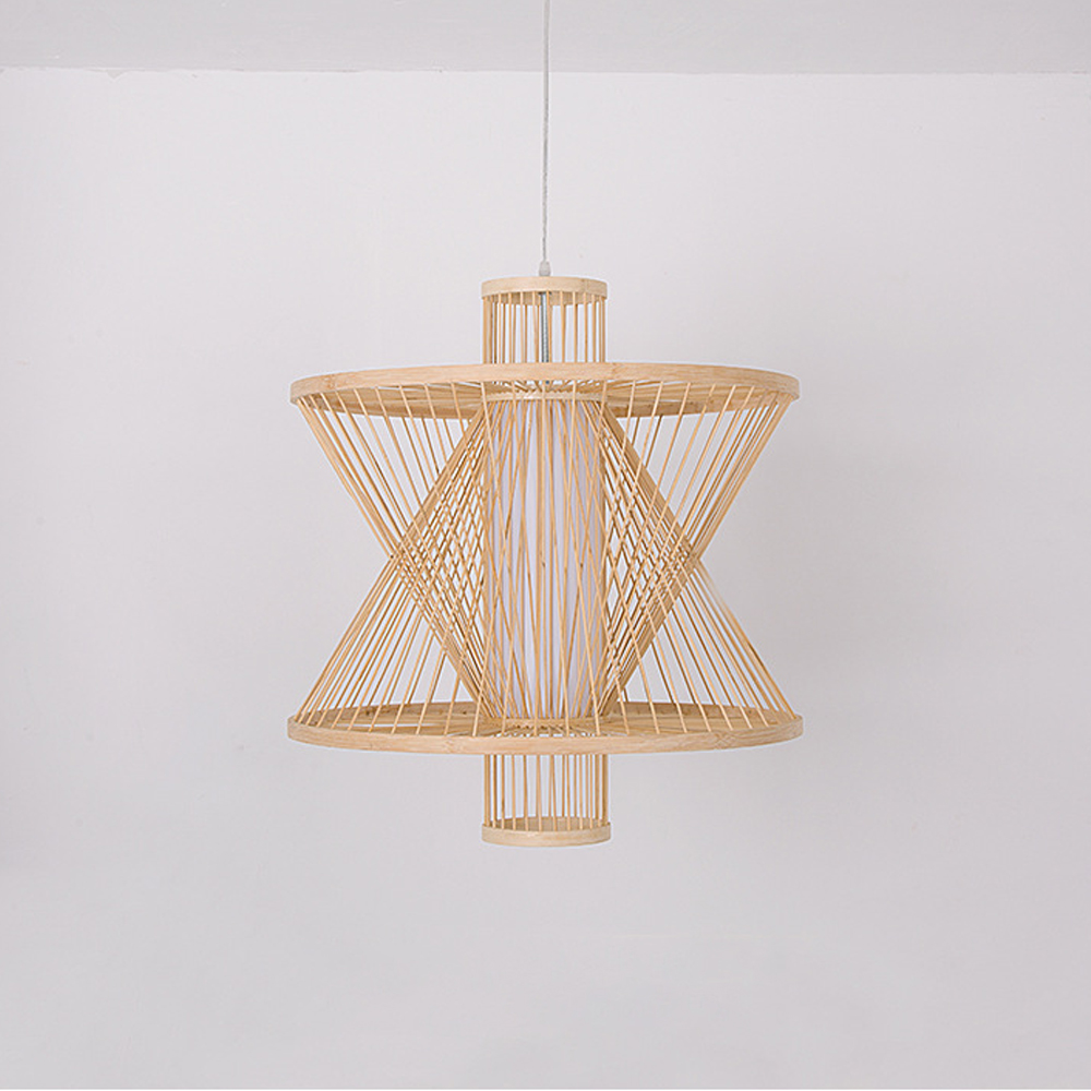 Southeast Asia Restaurant Bamboo Pendant Light Japandi Living Room Decor Lamp Shade