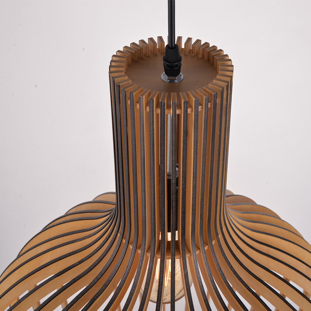 50% OFF Clearance 23CM Black Wooden Pendant Lamp Birdcage Chandelier
