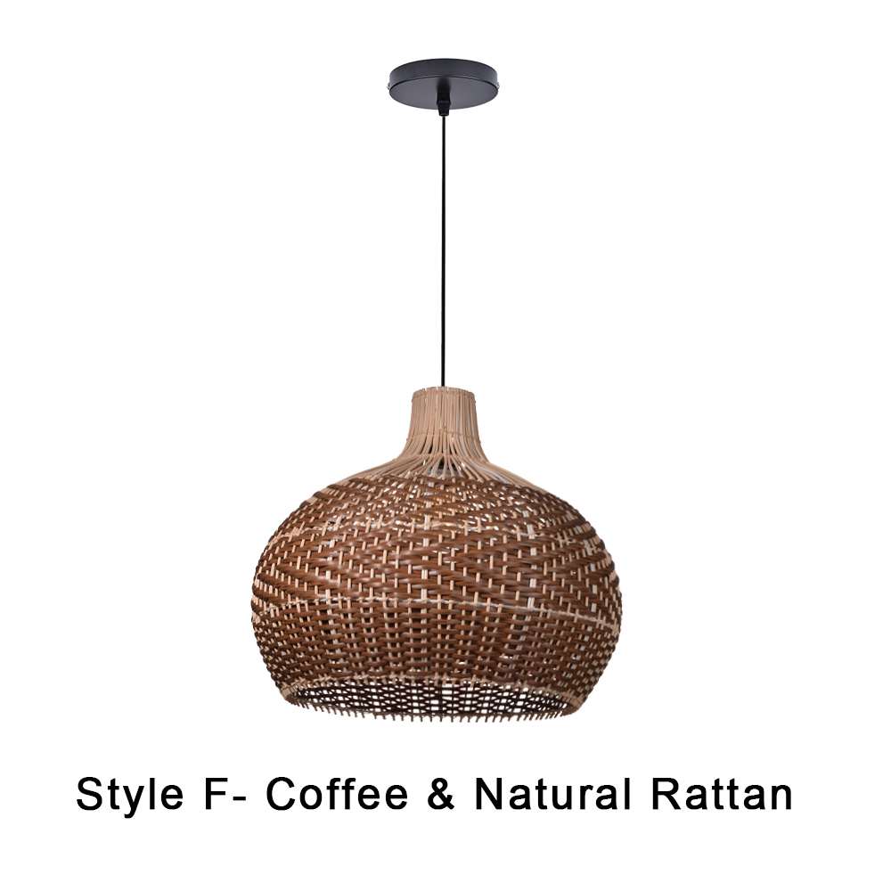 Simply White Rattan Pendant Light