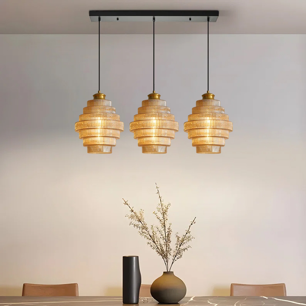 Medieval Antique Glass Pendant Light Entrance Corridor Decorative Lamp