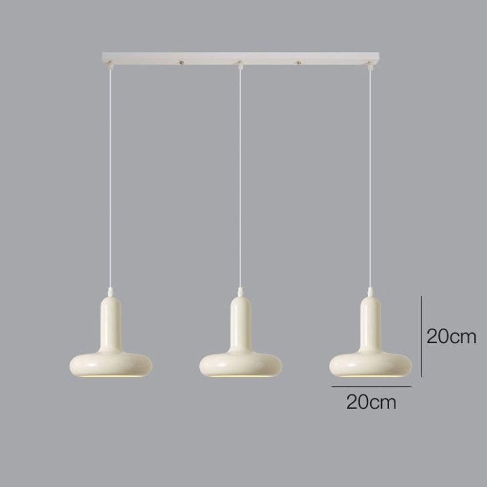 Bauhaus Restaurant Chandelier Nordic Medieval Designer Three-head Dining Table Metal Pendant Lights