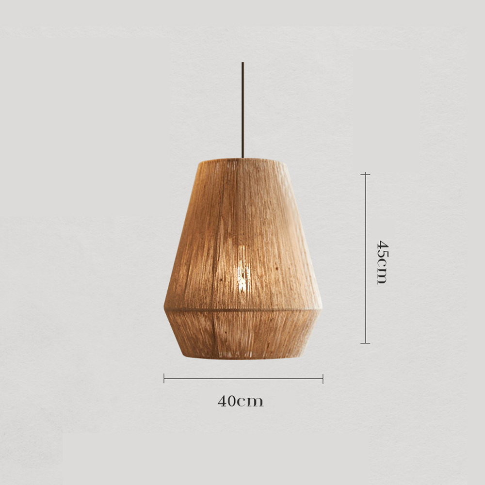 Wabi-sabi Dining Room Hemp Rope Pendant Light B&B Balcony Creative Lampshade