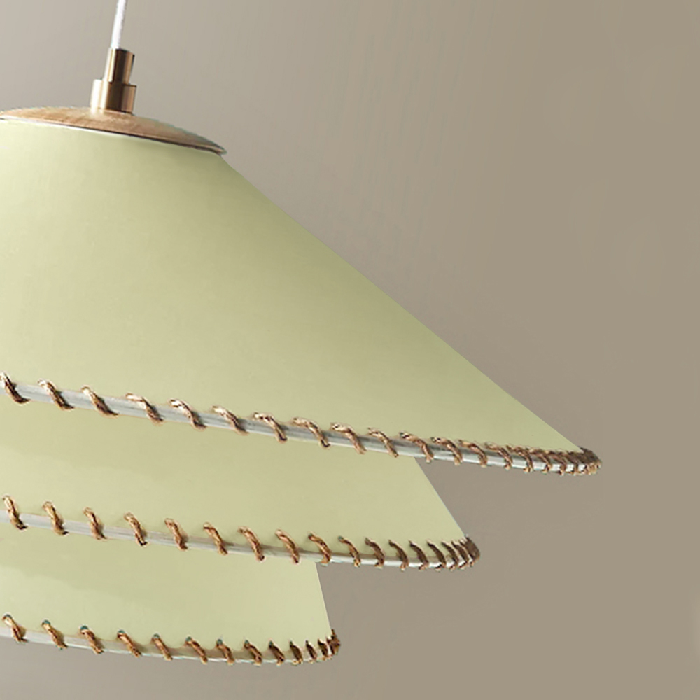 Nordic Simple Fabric Dining Chandelier Wabi-sabi Style Bedroom Pendant Light