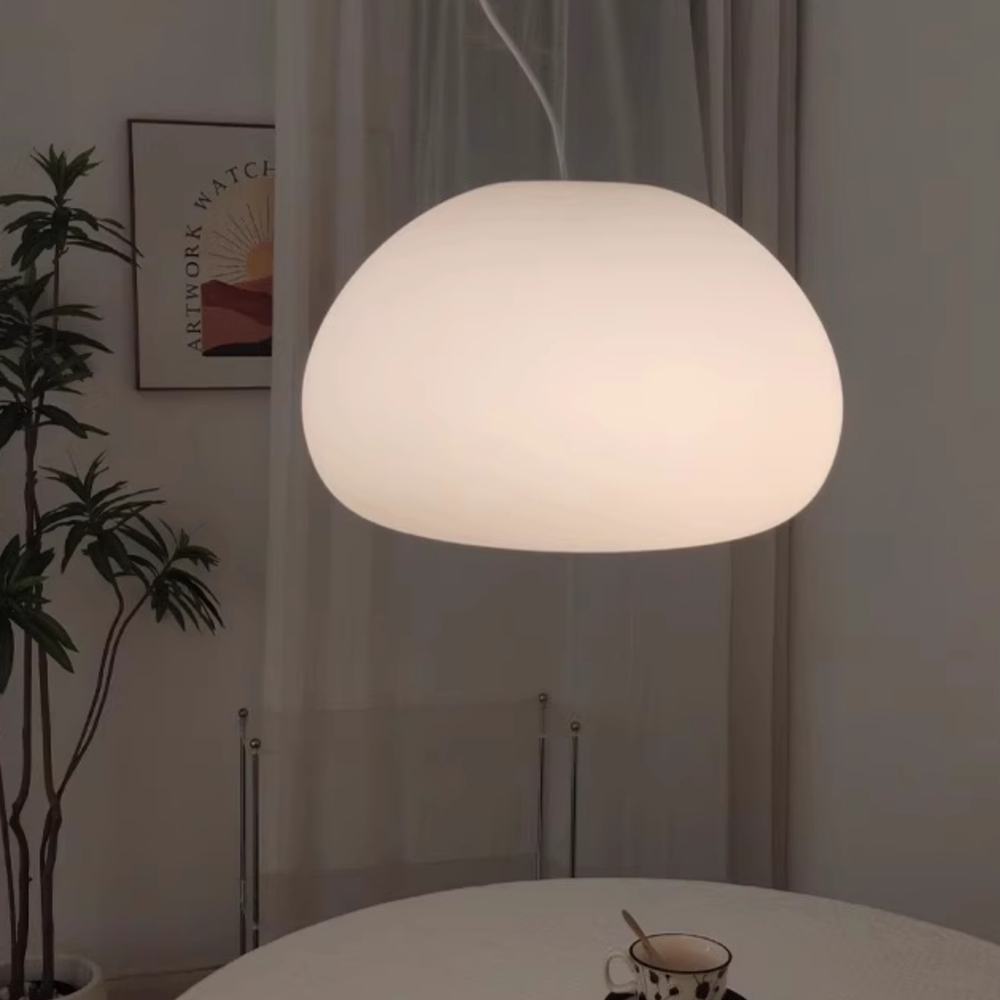 Nordic Fluid Glass Pendant Light Medieval Dining Room Chandelier