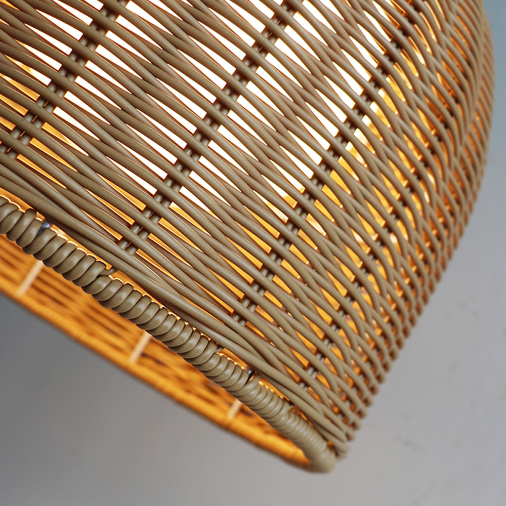 Courtyard Garden Terrace Rattan Pendant Light Outdoor Waterproof Balcony Hanging Lamp