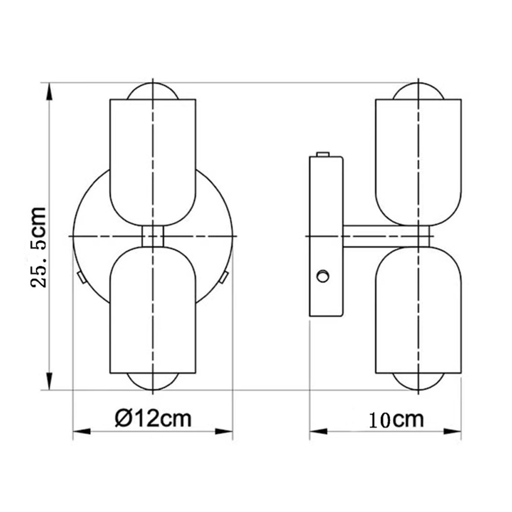 Bedroom Bedside Colorful Double-head Wall Lamp Cream-style Living Room Corridor Light