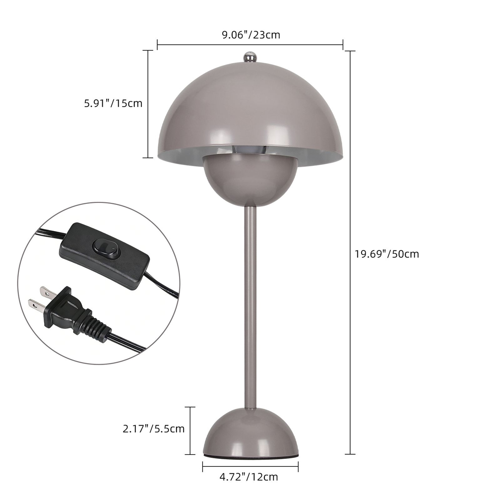 Danish Retro Flower Bud Table Lamp Nordic Style Plug In Bedroom Bedside Lighting