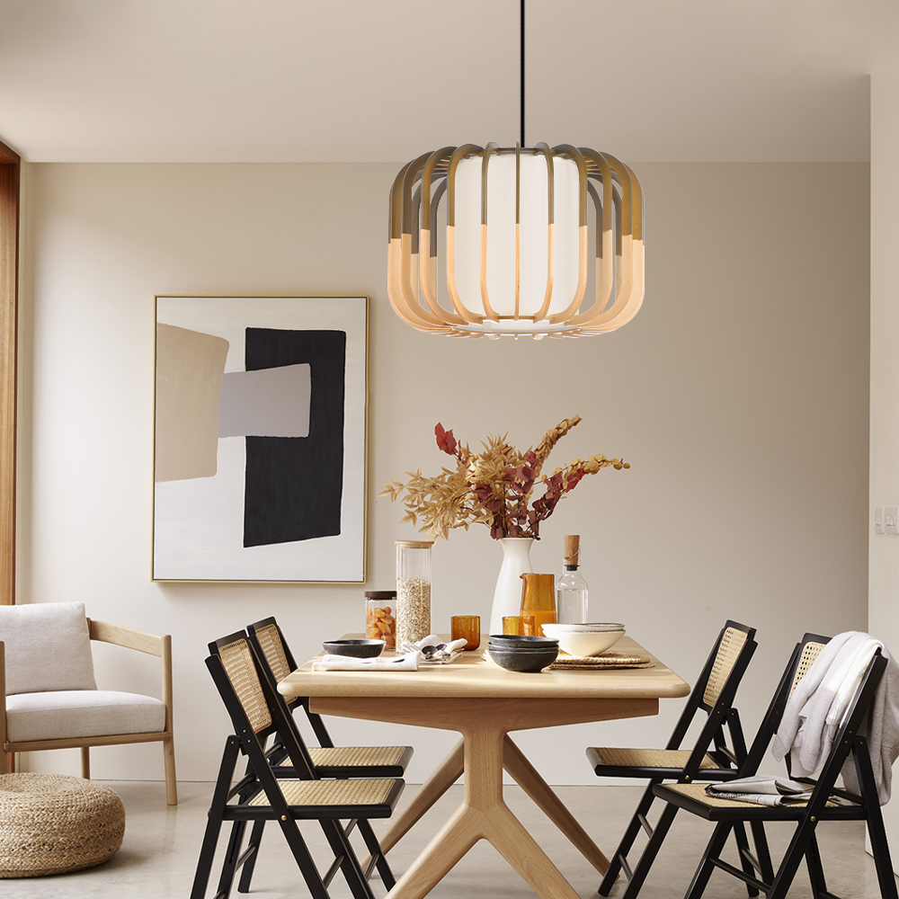 Ships from US Warehouse: 7.87 Inch Mini Wooden Dining Table Pendant Light Bedside Lamps