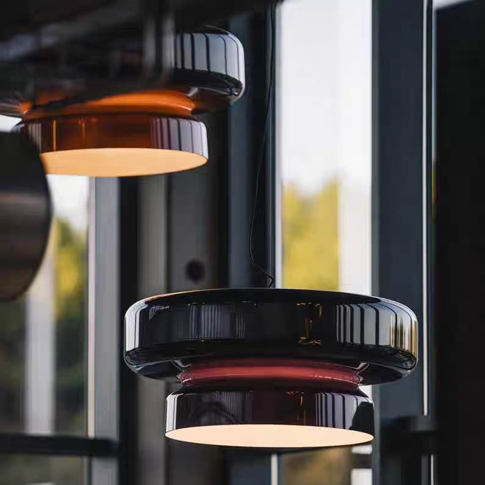 Nordic Glass Pendant Light Mid-Century Modern Minimalist Colored Glass Bar Ambient Light
