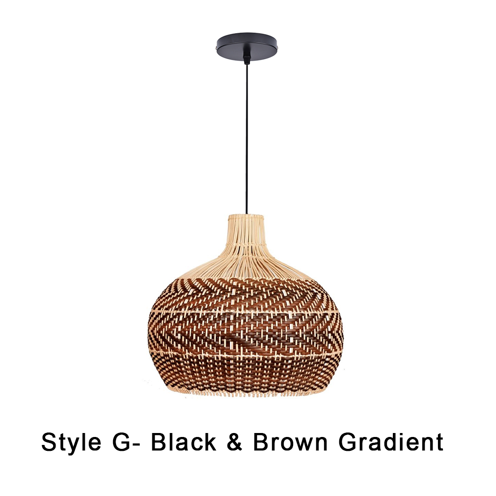 Simply White Rattan Pendant Light