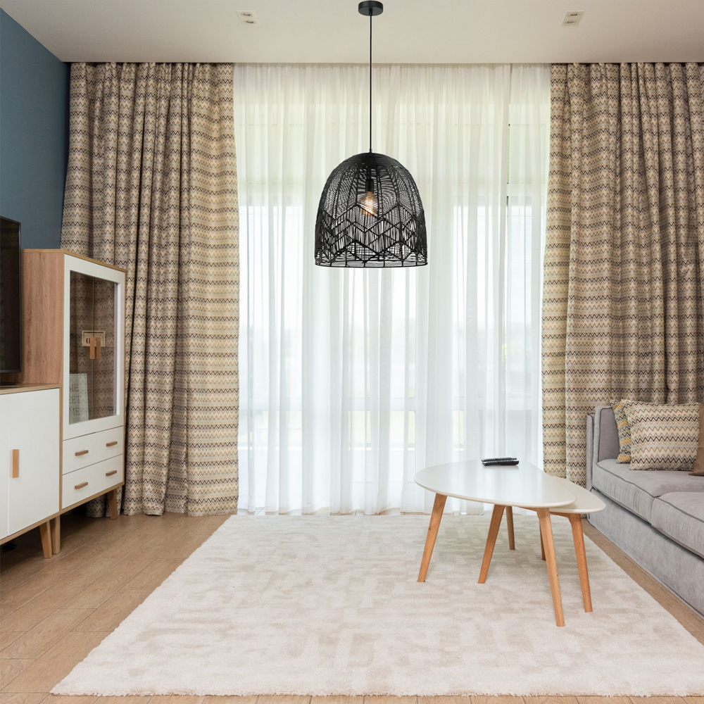 Handmade Basket Rattan Pendant Light Shades For Living Room