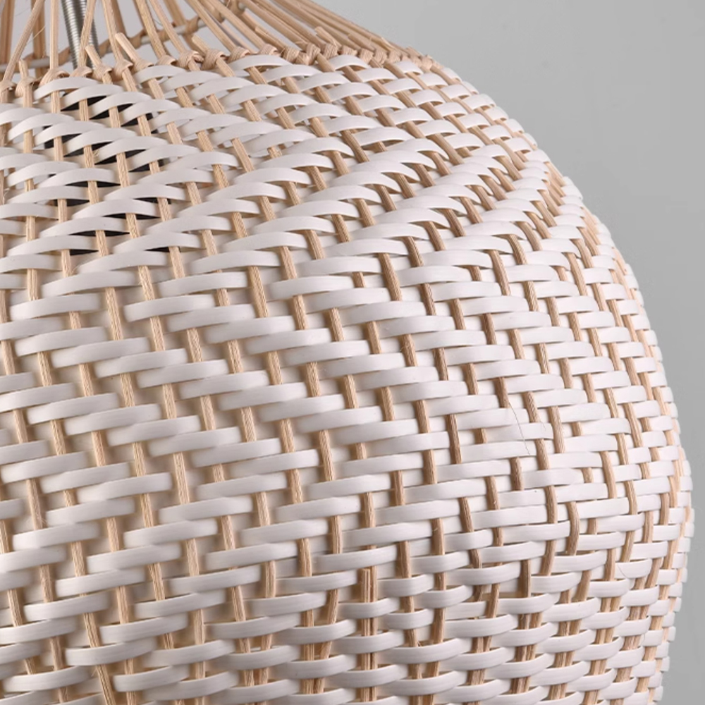 Handmade Rattan Pendant Light Fixture for Kitchen Island