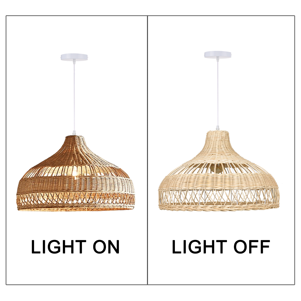 Rattan Pendant Lampshade Hand-woven Japanese Restaurant Retro Dining Table Hanging Lamp