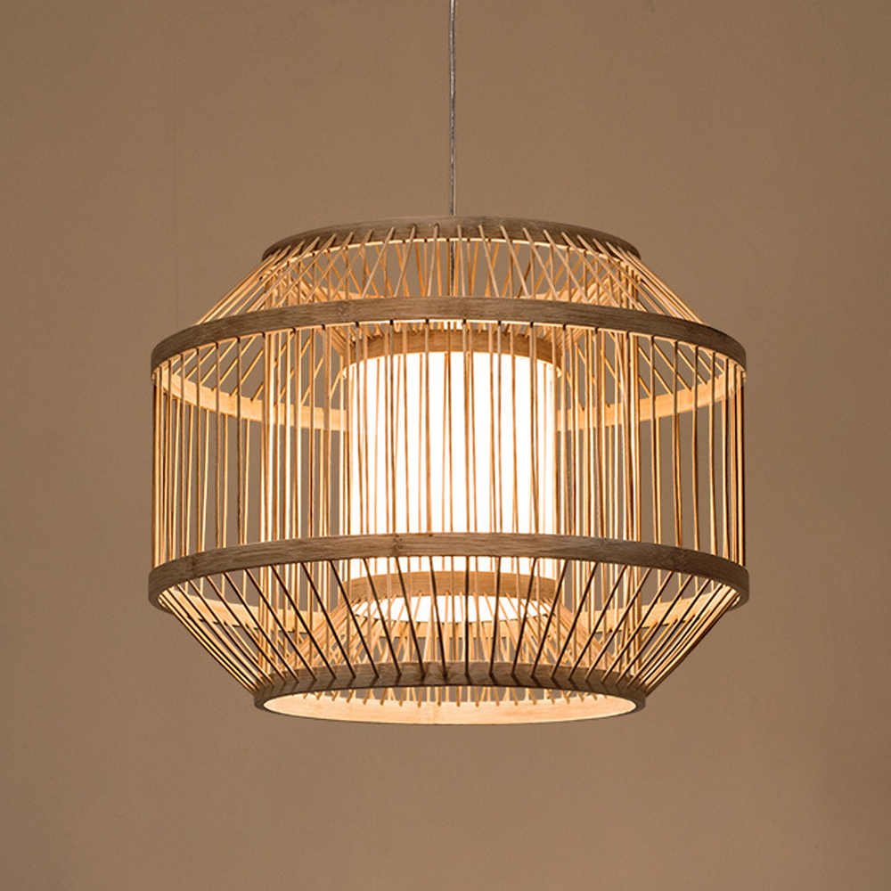Japanese Restaurant Bamboo Chandelier Casual Tatami Pendant Lamp for Living Room