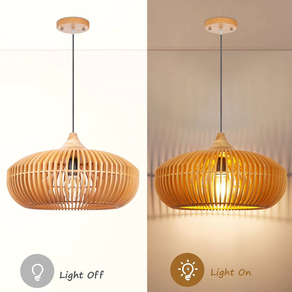 Restaurant Decor Wooden Pendant Lights