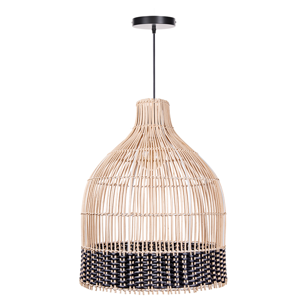 Japanese Rattan Woven Restaurant Chandelier Living Room Creative Hanging Lamp