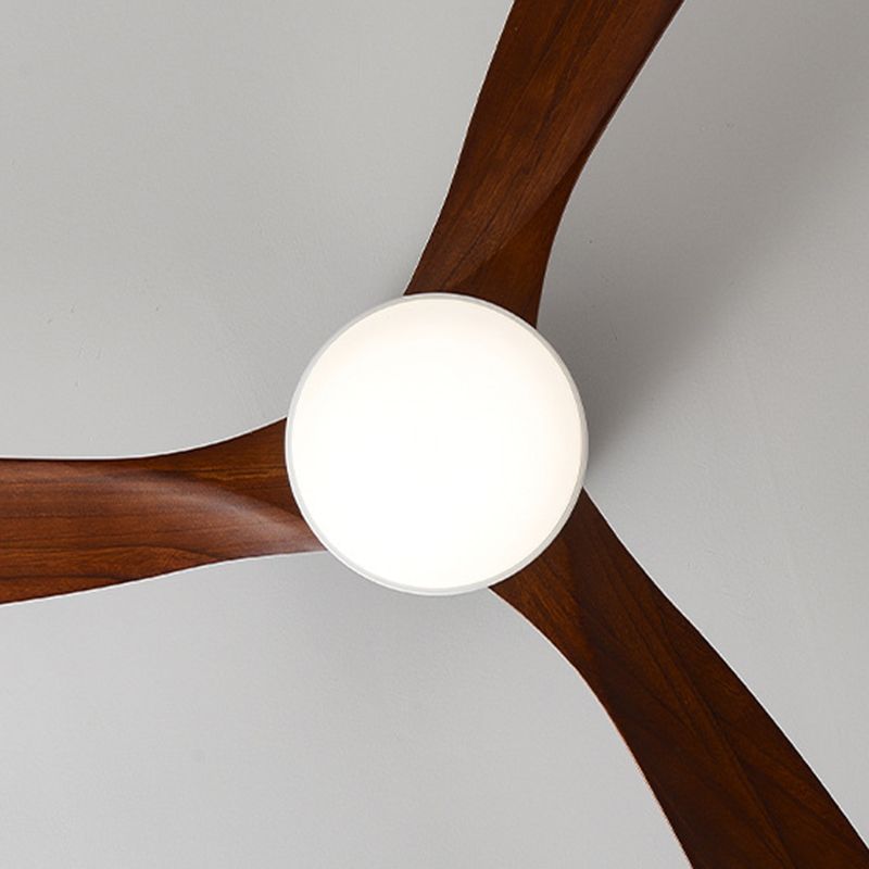 Nordic Wooden Ceiling Fan Light Fixture Minimalist LED Ceiling Lamp for Bedroom