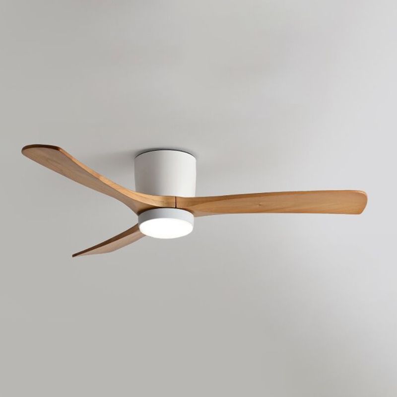 Nordic Wooden Ceiling Fan Light Fixture Minimalist LED Ceiling Lamp for Bedroom