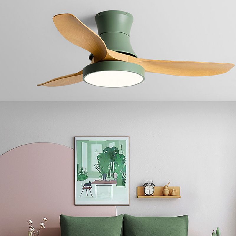 Modern 3-Blade Ceiling Fan Polish Finish Fan with Light for Home
