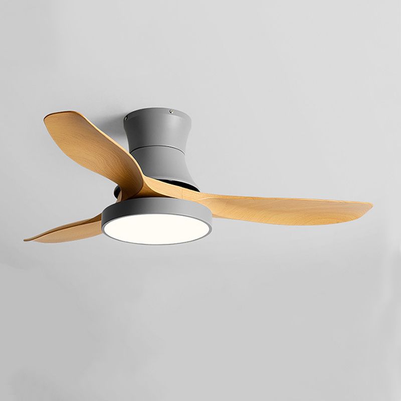 Modern 3-Blade Ceiling Fan Polish Finish Fan with Light for Home