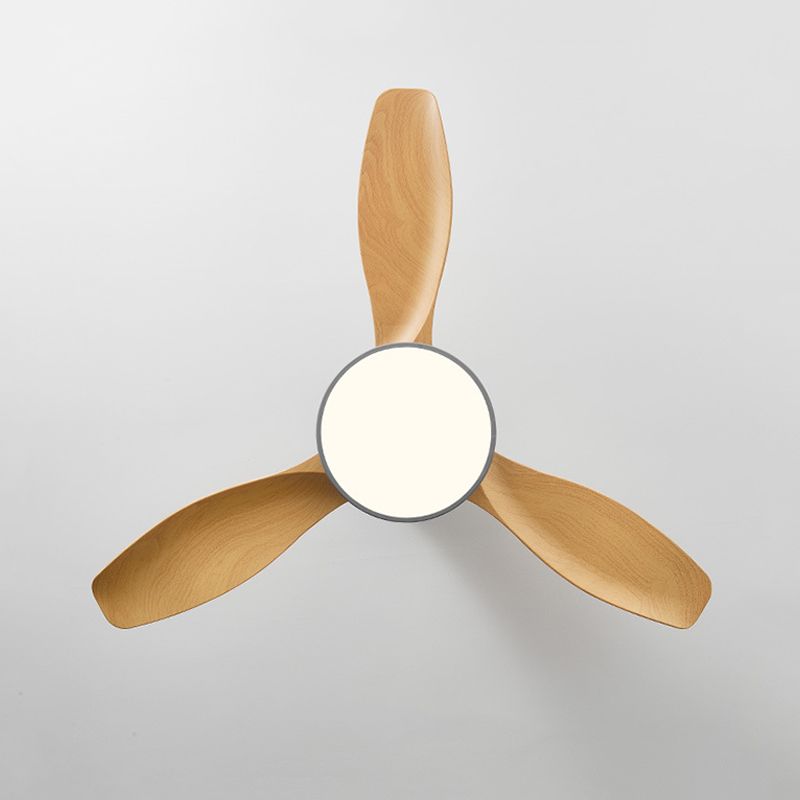 Modern 3-Blade Ceiling Fan Polish Finish Fan with Light for Home