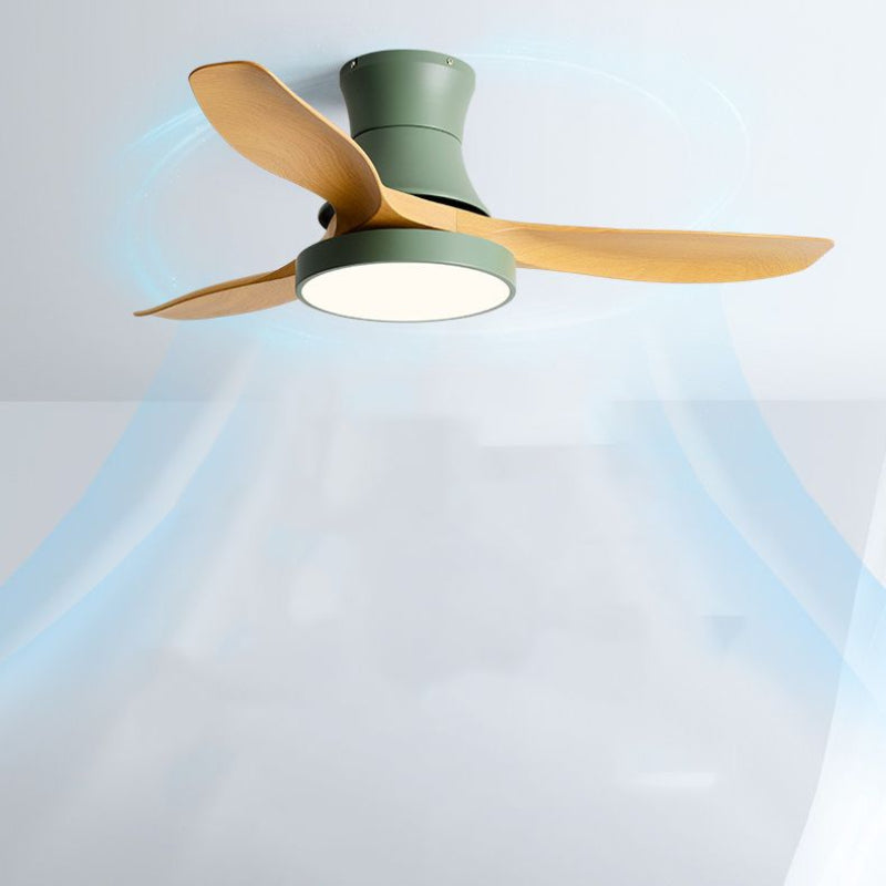 Modern 3-Blade Ceiling Fan Polish Finish Fan with Light for Home