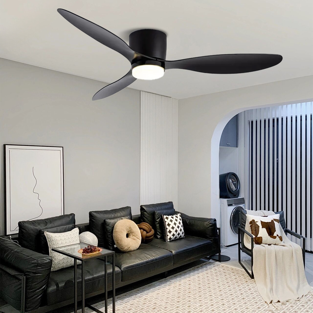 Modern Simple 1-Light Ceiling Fan Lamp Cylinder Shape