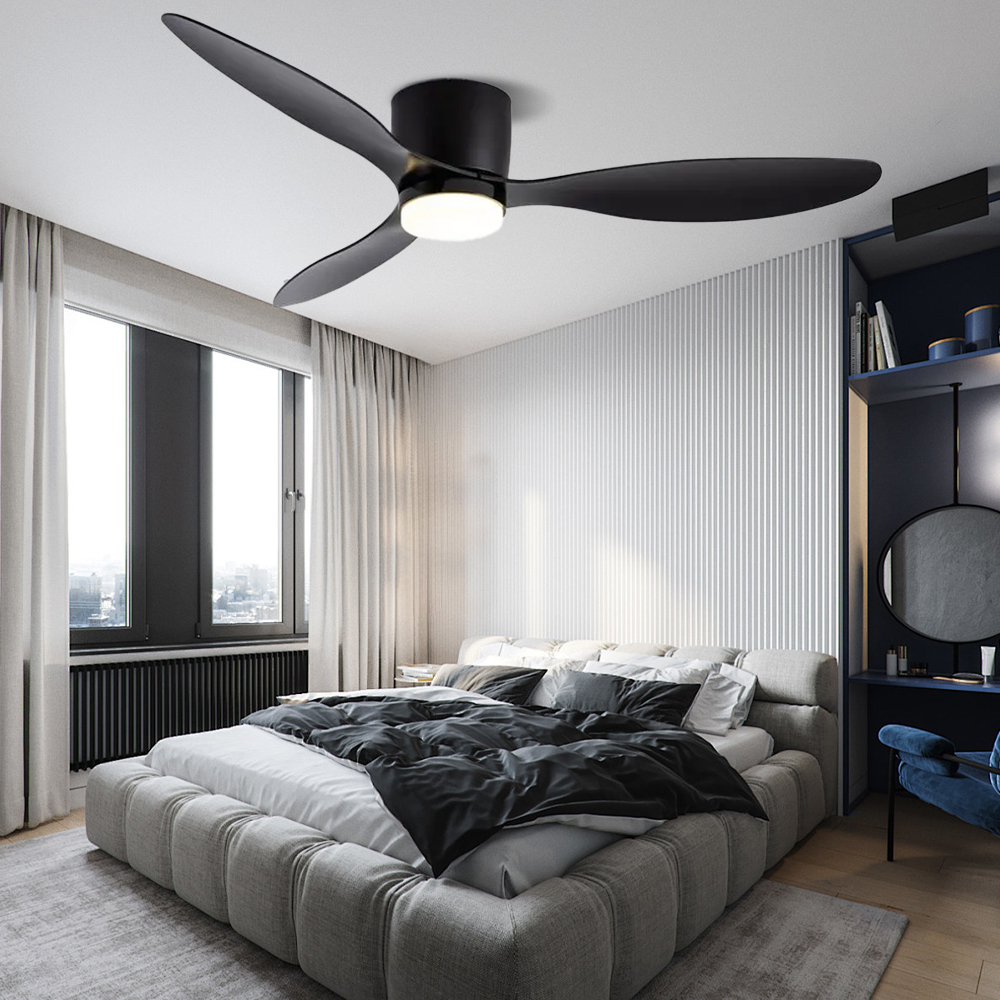 Modern Simple 1-Light Ceiling Fan Lamp Cylinder Shape