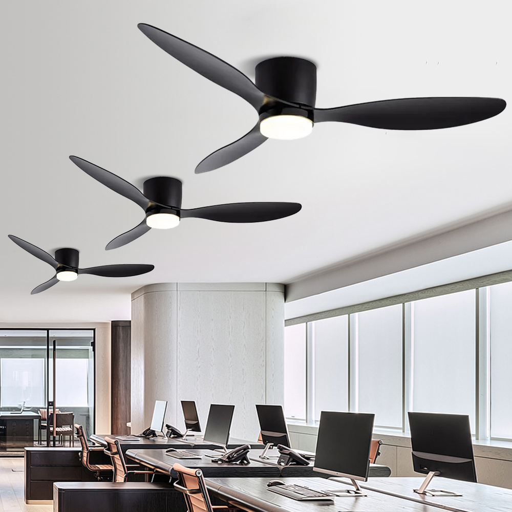 Modern Simple 1-Light Ceiling Fan Lamp Cylinder Shape