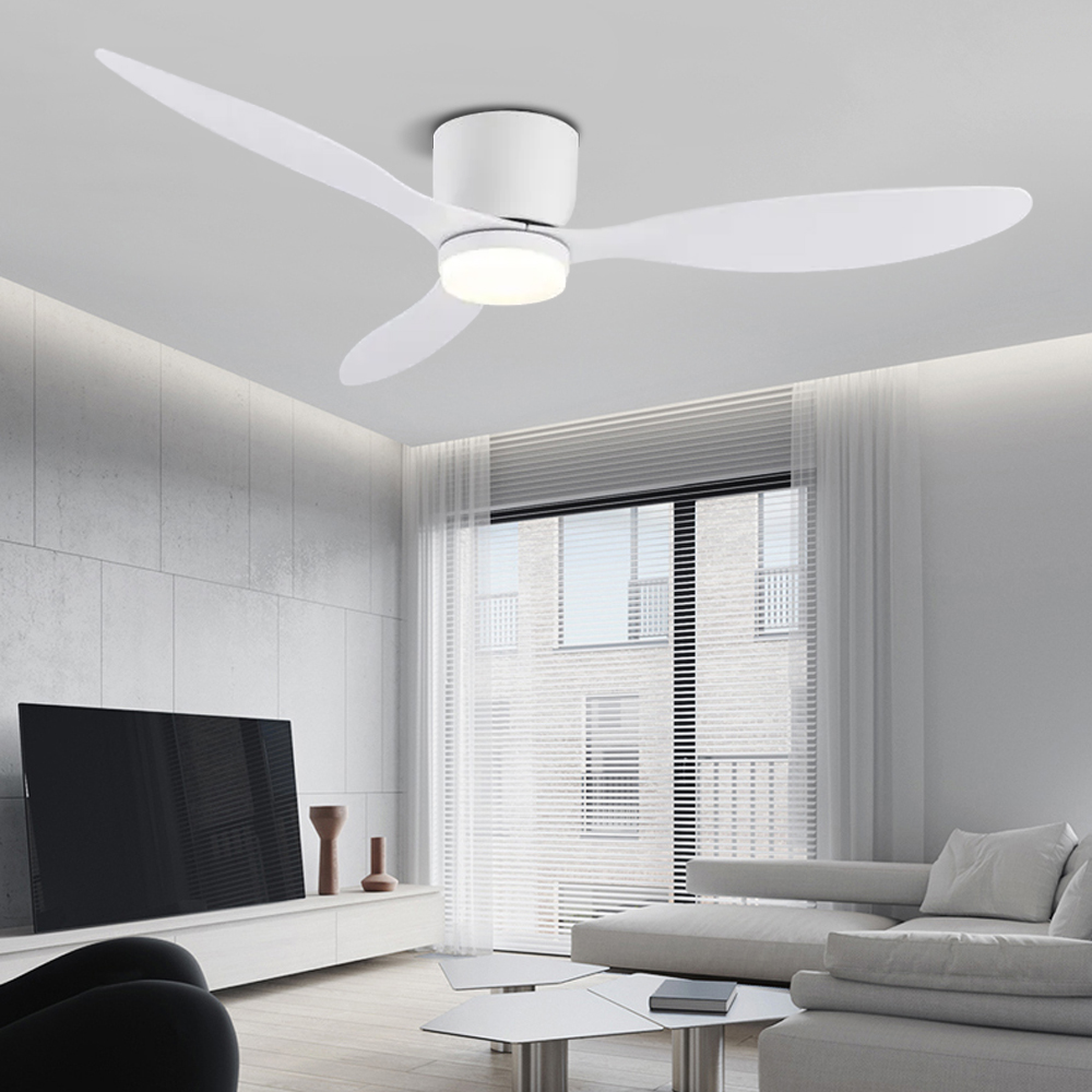 Modern Simple 1-Light Ceiling Fan Lamp Cylinder Shape