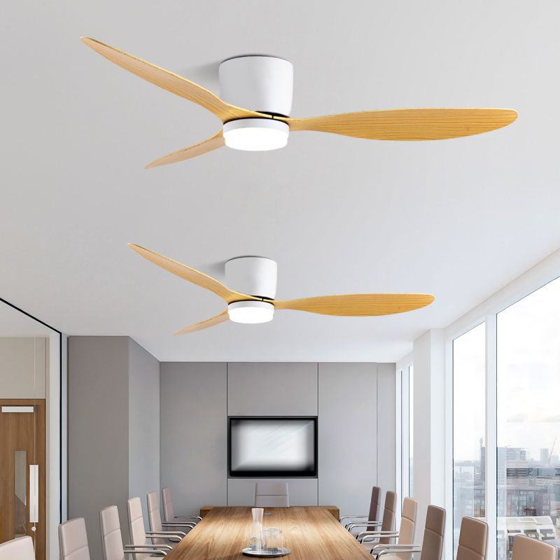 Modern Simple 1-Light Ceiling Fan Lamp Cylinder Shape
