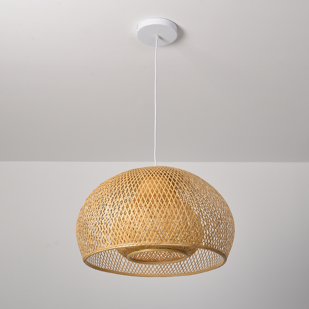 Bohemian Living Room Handcrafted Bamboo Pendant Light Rattan Bamboo Chandelier