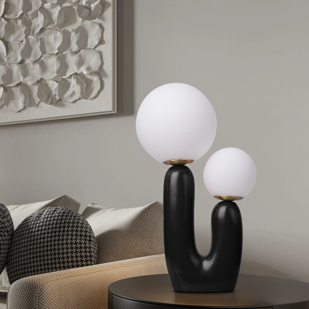 Classic Modern Style Black Table Lamp for Bedroom