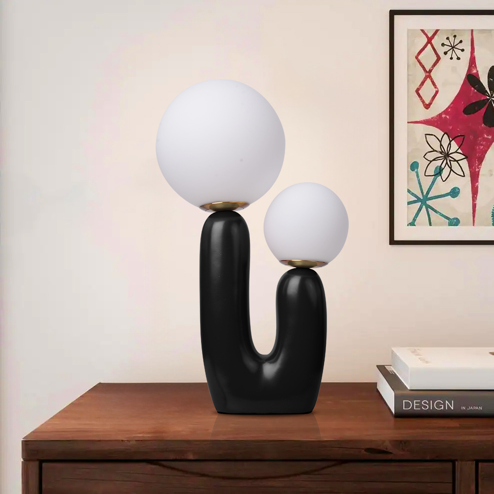 Classic Modern Style Black Table Lamp for Bedroom