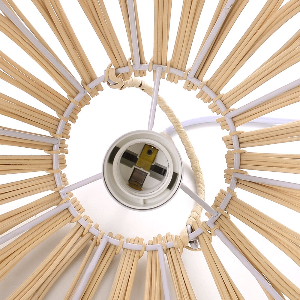 Modern Minimalist Coastal Bedroom Rattan Pendant Light