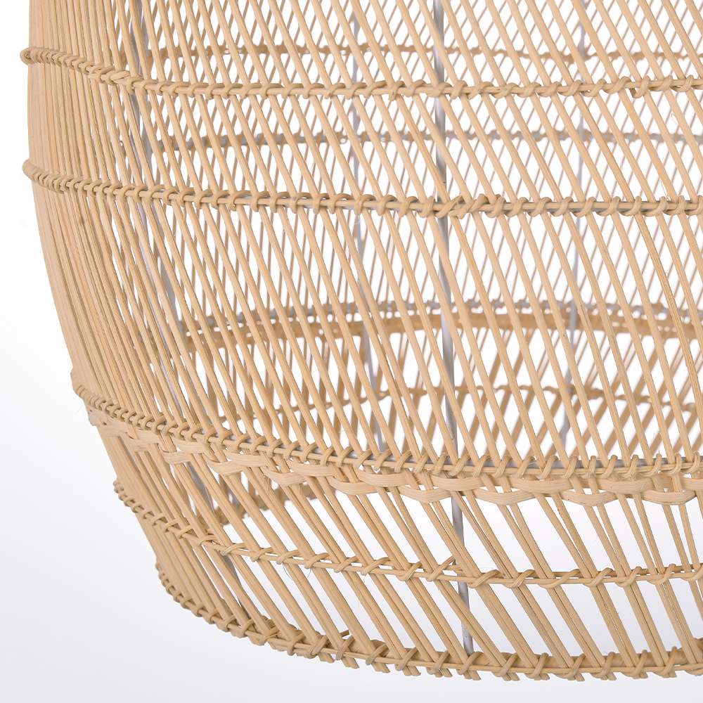 Modern Minimalist Coastal Bedroom Rattan Pendant Light